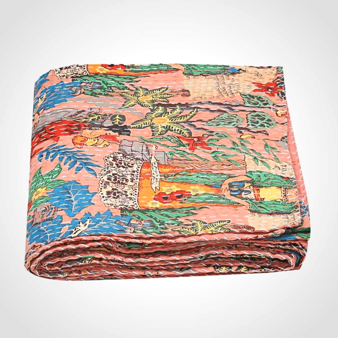 Kantha blanket