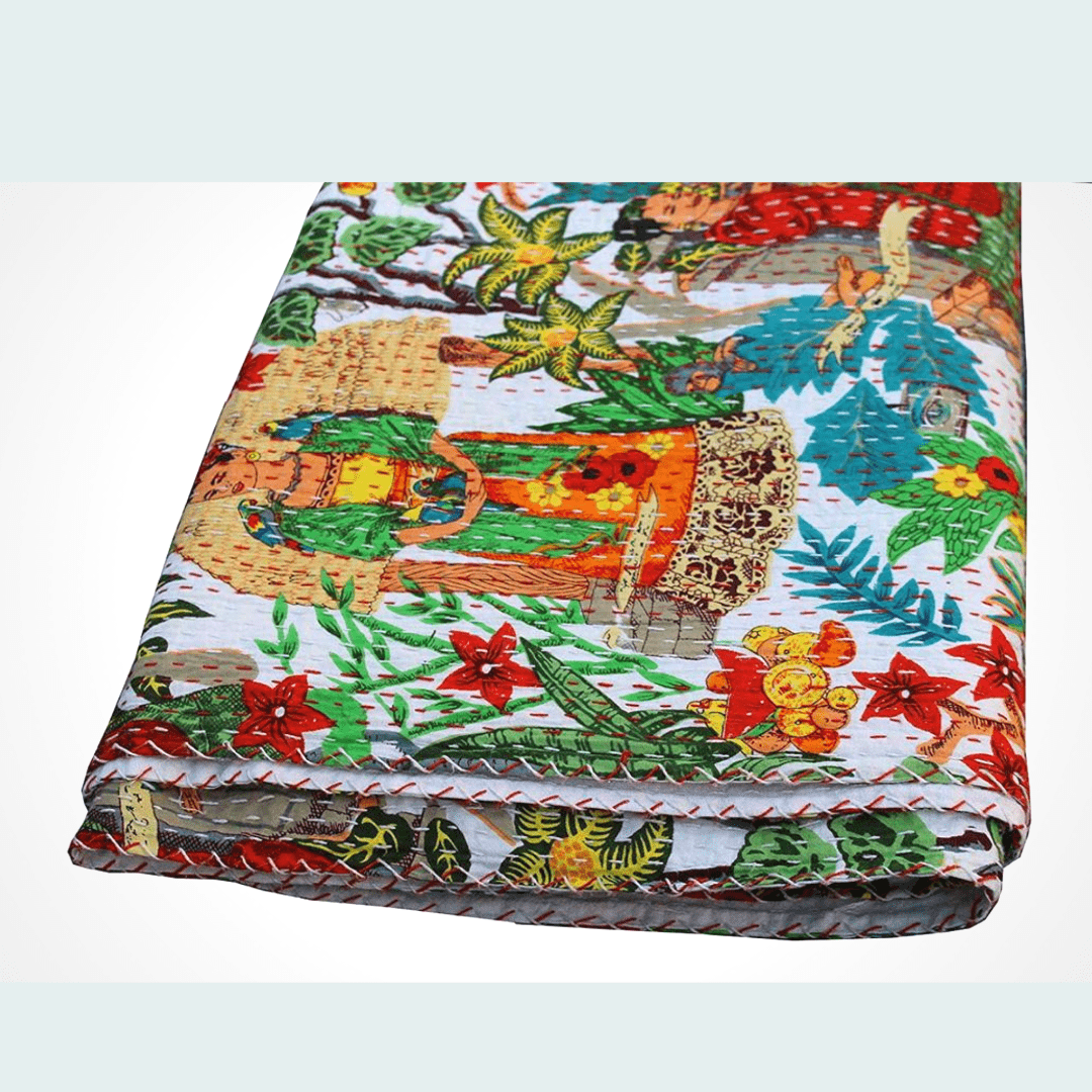 Kantha blanket