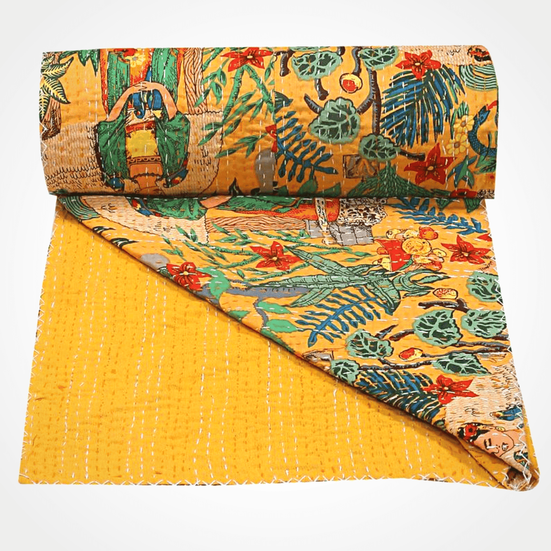 Kantha blanket