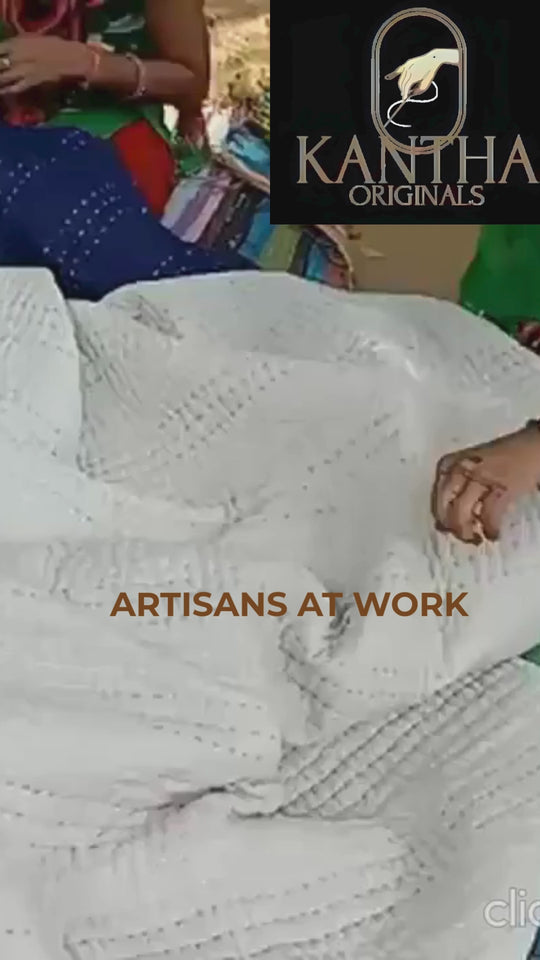 Kantha Quilt Set  Ikat Design